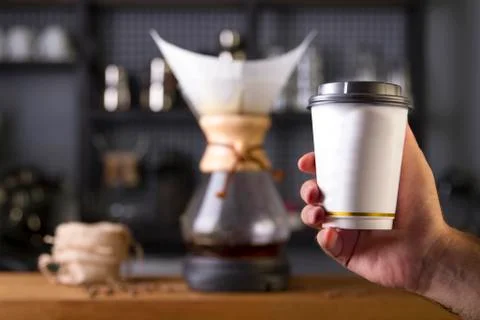 Alternative coffee brewing method Stock Photos