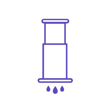 Alternative coffee maker icon. device for brewing coffee, vector illustration Stock Illustration