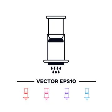 Alternative coffee maker icon. device for brewing coffee Stock Illustration