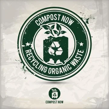 Alternative composting stamp Stock Illustration