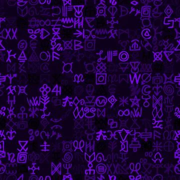 Alternative of digital blue matrix and computer code symbols seamless pattern Illustrazione stock