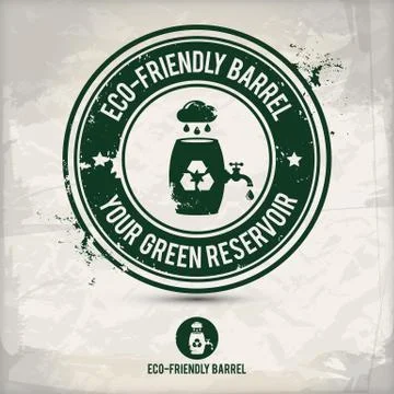Alternative eco barrel stamp Stock Illustration