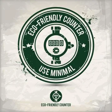 Alternative eco counter stamp Stock Illustration