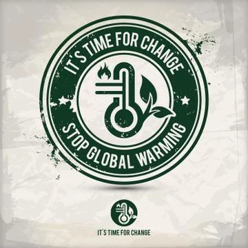 Alternative eco friendly change stamp Stock Illustration