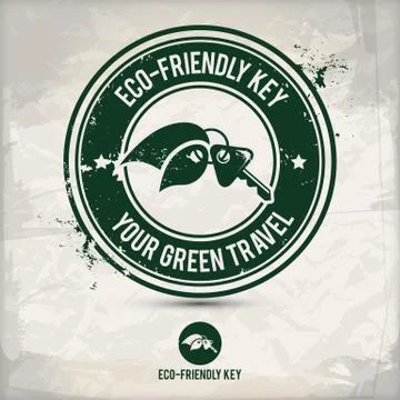 Alternative eco friendly key stamp Stock Illustration