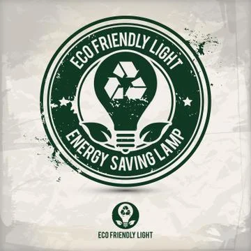Alternative eco friendly light stamp Stock Illustration