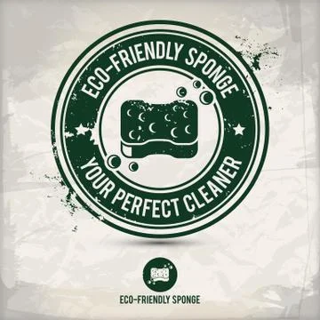 Alternative eco friendly sponge stamp Stock Illustration