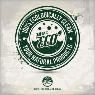 Alternative eco friendly stamp Stock Illustration