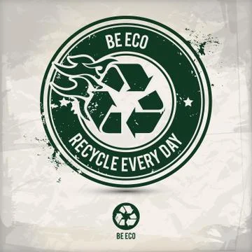 Alternative eco friendly stamp Stock Illustration