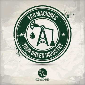 Alternative eco machine stamp Stock Illustration