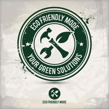 Alternative eco mode stamp Stock Illustration