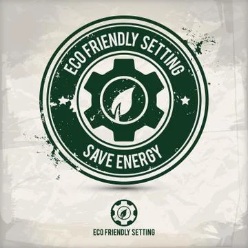Alternative eco setting stamp Stock Illustration