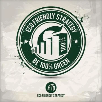 Alternative eco strategy stamp Stock Illustration