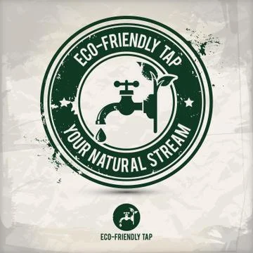 Alternative eco tap stamp Stock Illustration