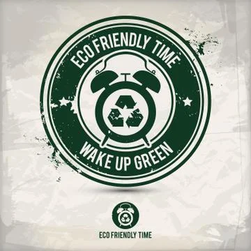 Alternative eco time stamp Stock Illustration