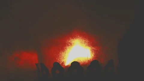 An alternative to electricity. War. Lamplight Stock Footage 221373207