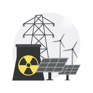 Alternative energy abstract concept vector illustration. Stock Illustration