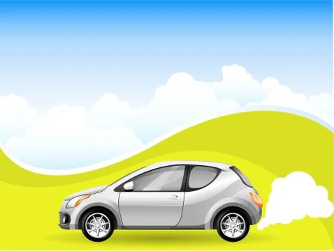 Alternative energy car Stock Illustration
