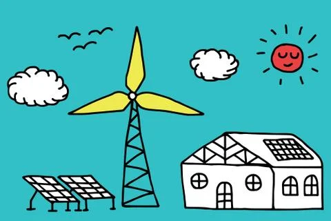 Alternative energy concept Stock Illustration