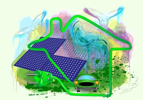 Alternative energy Stock Illustration