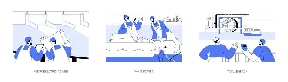 Alternative energy source abstract concept vector illustrations. Stock Illustration