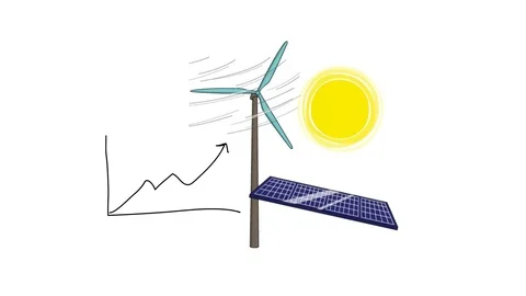 Alternative energy sources animation Vídeo Stock 97155843