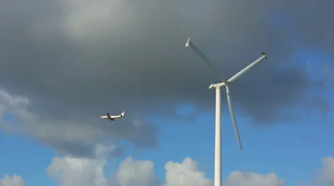 Alternative energy sources. Wind Generators Stock Footage 34740160