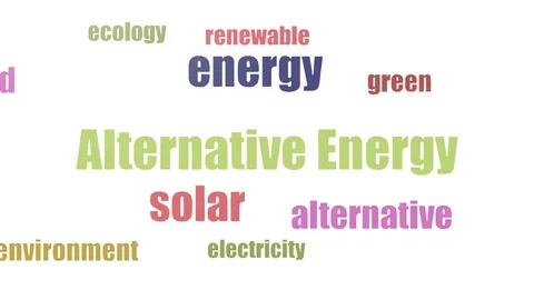 Alternative Energy Tag Cloud Animated Isolated Stock Footage 103561030