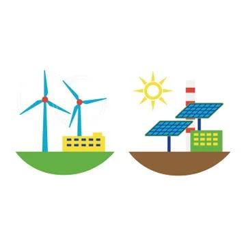 Alternative energy wind station vector illustration. イラスト素材