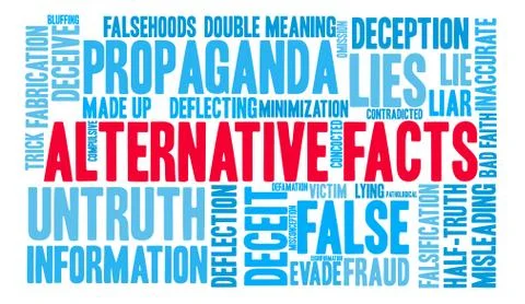 Alternative Facts Word Cloud Illustrazione stock