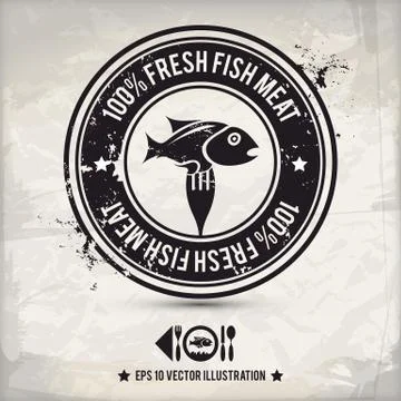 Alternative fish label Stock Illustration
