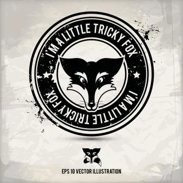 Alternative fox stamp Stock Illustration