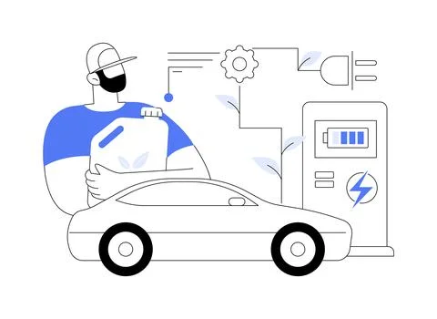 Alternative fuel abstract concept vector illustration. 스톡 일러스트