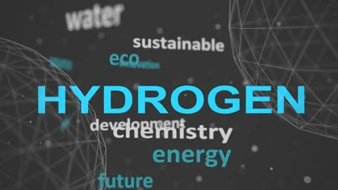 Alternative fuel word cloud concept. Collage made of words about hydrogen Video stock 240860912