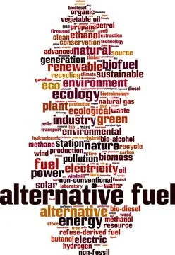 Alternative fuel word cloud Stock Illustration