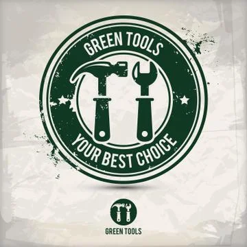 Alternative green tool stamp Stock Illustration