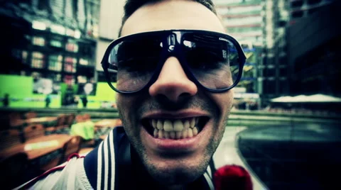 Alternative guy making fool Stock Footage 1182883