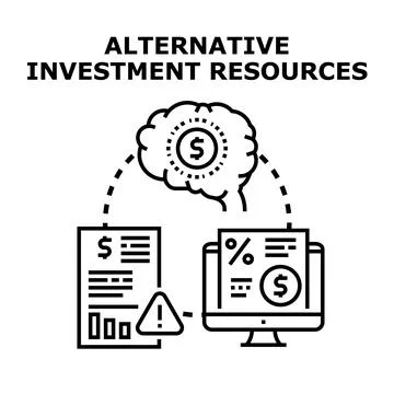 Alternative investment resources decision making and risk assessment Stock Illustration