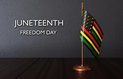 Alternative Juneteenth flag on the desk Stock-Illustration