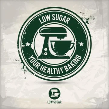 Alternative low sugar stamp Stock Illustration