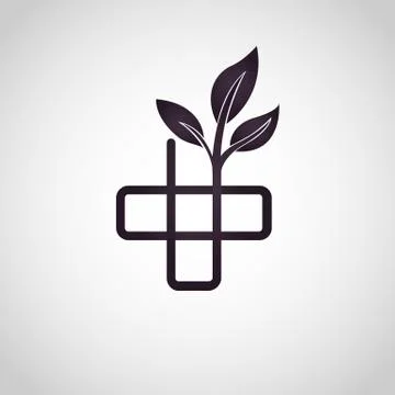 Alternative medicine logo vector Stock Illustration