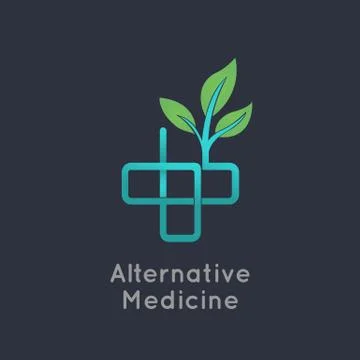 Alternative medicine logo vector Stock Illustration
