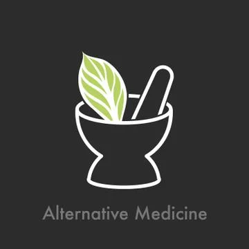 Alternative medicine logo vector Stock Illustration