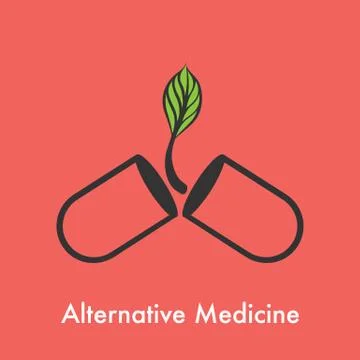Alternative medicine logo vector Stock Illustration