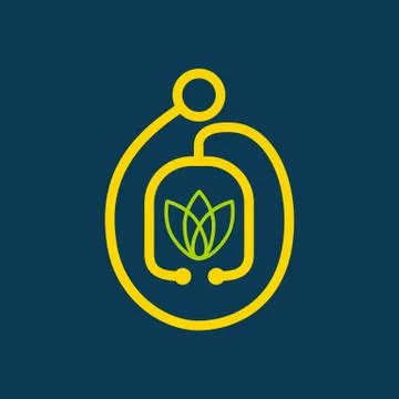 Alternative medicine logo vector Stock Illustration