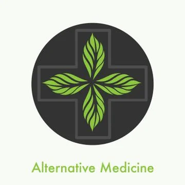Alternative medicine logo vector Stock Illustration