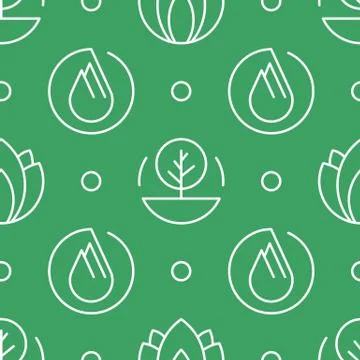 Alternative medicine vector pattern Stock Illustration