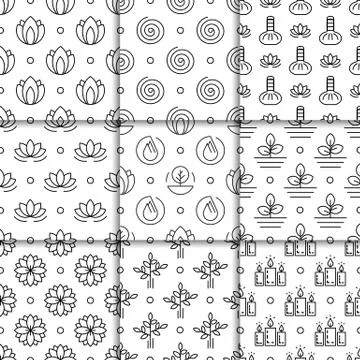 Alternative medicine vector pattern Illustrazione stock