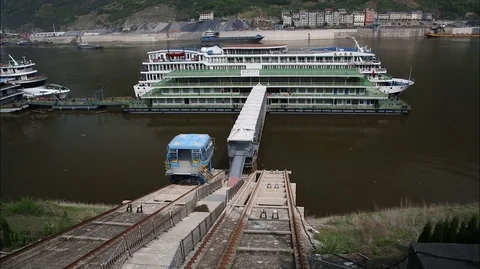 Alternative Mode Of Transportation: A Cable Car In Chongqing, China Stock Footage 107519265