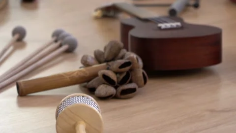 Alternative musical instruments that are... | Stock Video | Pond5